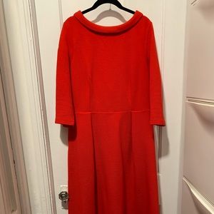 Bright orange boden dress